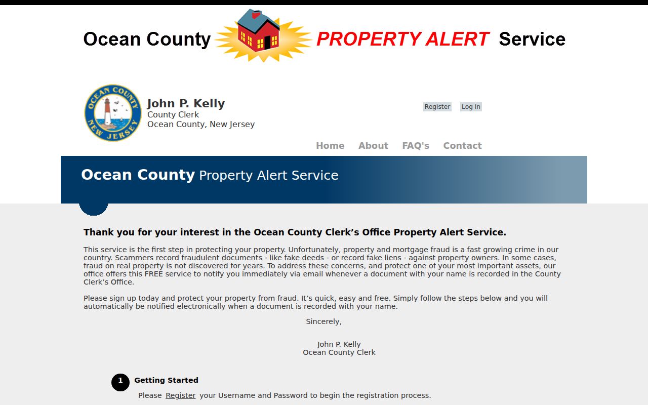 Barnegat Township residents directory Ocean County Property Alert service