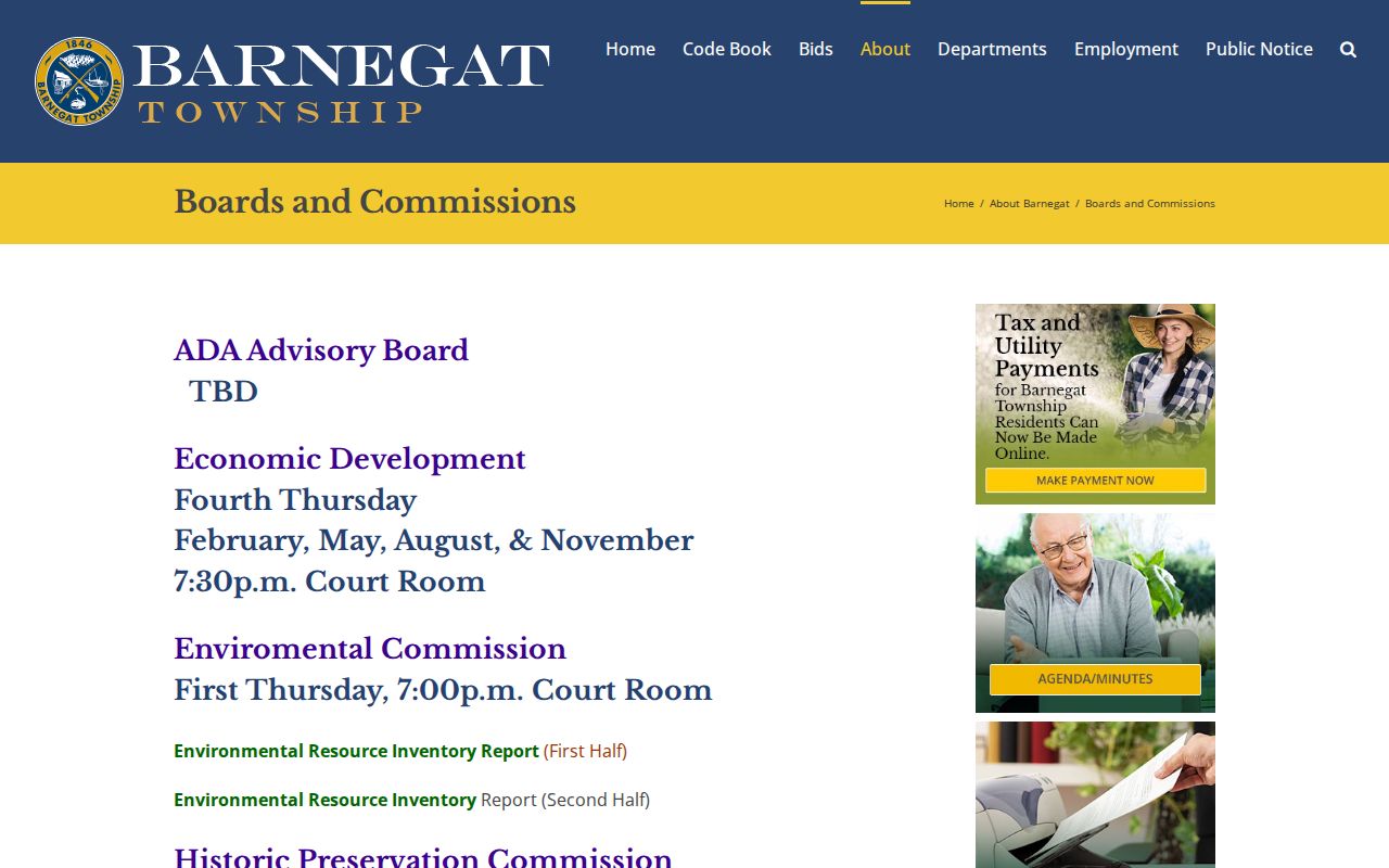 Barnegat Township neighbors community associations and public boards directory