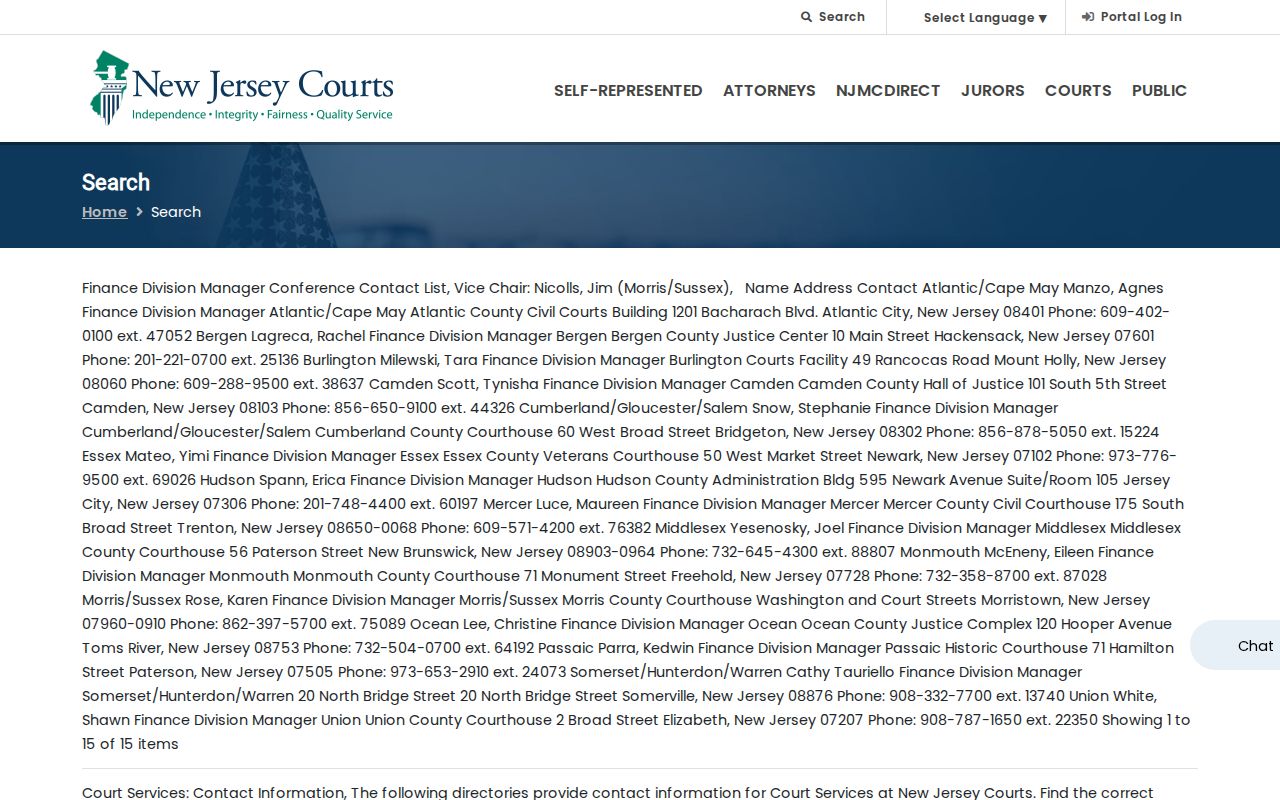 Barnegat Township resident lookup through the New Jersey Courts Find a Case search
