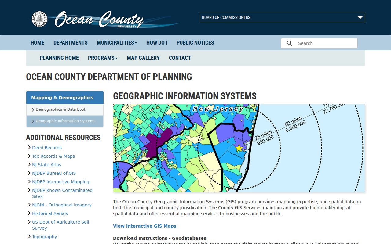 Barnegat street directory Ocean County GIS program